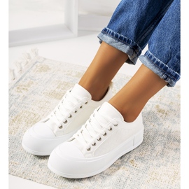 White sneakers on a thick Luther sole 1