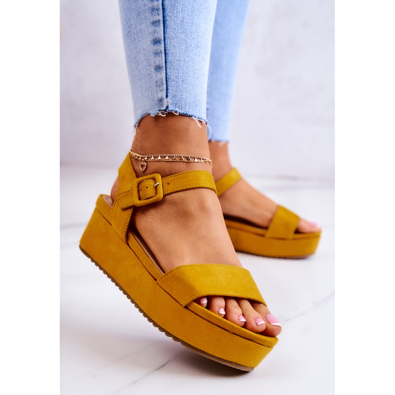 FW1 Suede Sandals On The Yellow Sariah Platform 2