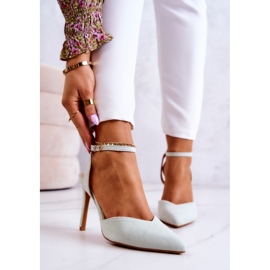Suede Buckle Heels Light Green Kharen 1