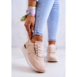 FB2 Suede Sport Shoes On The Riverside Light Beige Platform 1