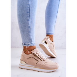 FB2 Suede Sport Shoes On The Riverside Light Beige Platform 2