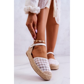 Women's Espadrilles With Buckle White Charlene 2