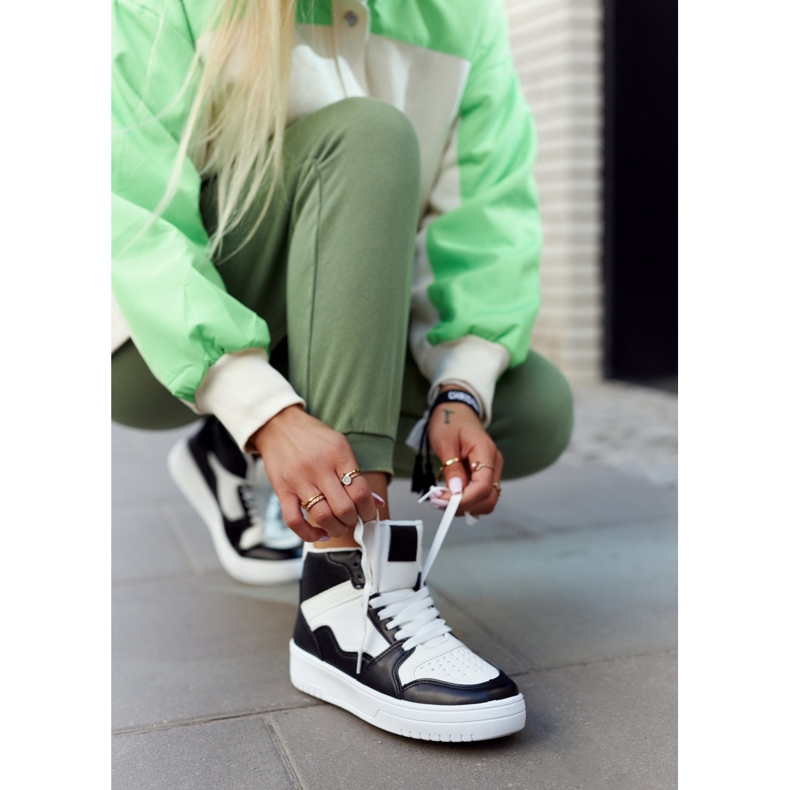 FG2 High Women's Sport Shoes White and Black Megithoe 1