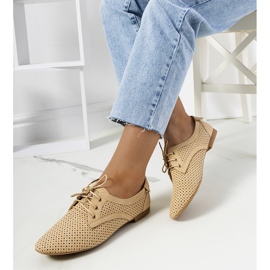 Beige Tapleys openwork shoes 1