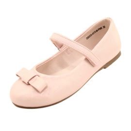 Ballerinas With A Bow On Pink Velcro 3