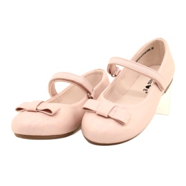 Ballerinas With A Bow On Pink Velcro 2