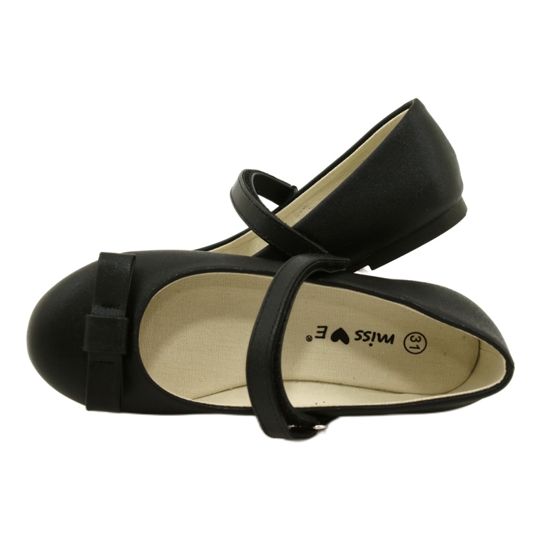 EVE Black Ballerinas With MISSE Velcro Bow 4