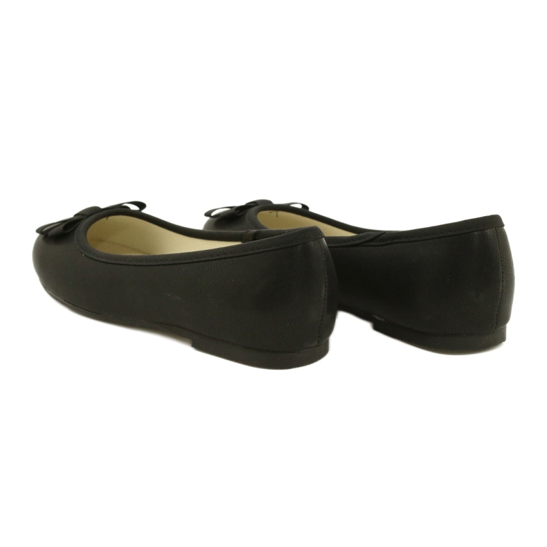 Black ballerina shoes with a black bow 5