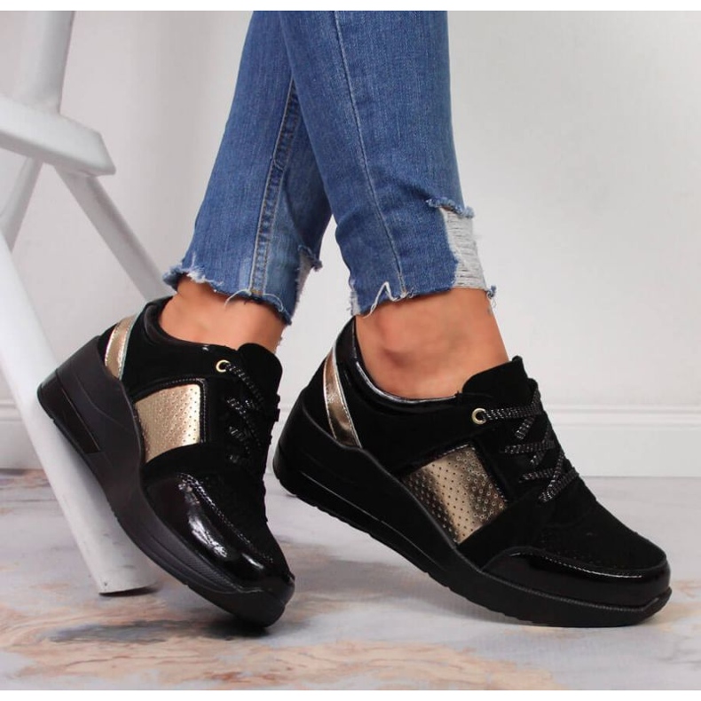 Wedge sneakers S. Barski W OLI162A black 2