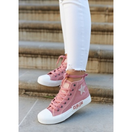 Classic High-top Sneakers Big Star JJ274382 Pink 2