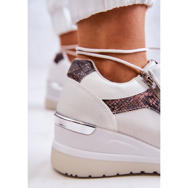 Women's Sneakers On Wedge Cross Jeans JJ2R4028C White 2