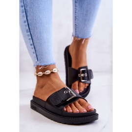 Classic Slippers With Buckle Big Star JJ274A307 Black 3