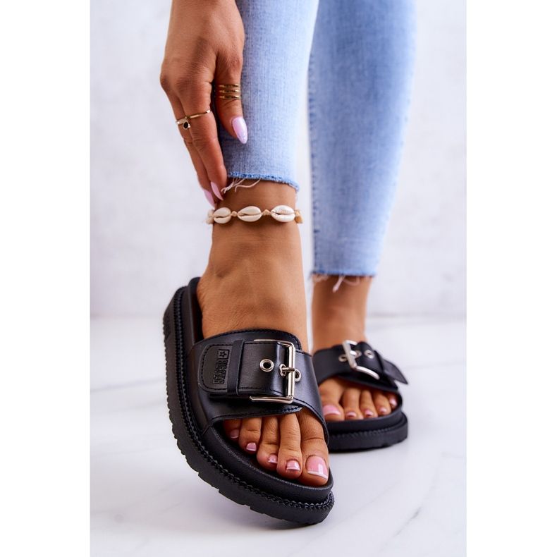 Classic Slippers With Buckle Big Star JJ274A307 Black 1