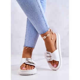 Classic Slippers With Buckle Big Star JJ274A309 White 2