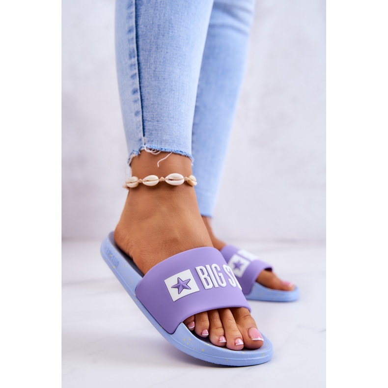 Women's Slippers Big Star JJ274A525 Violet-Blue 2