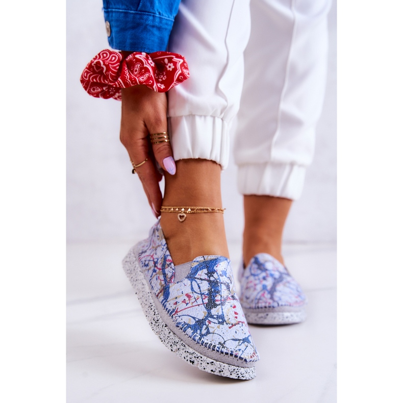 Women's Leather Slip-On Shoes Maciejka 03512-39 Blue 1