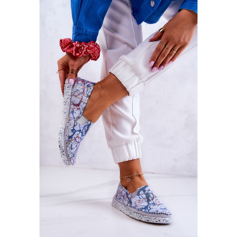 Women's Leather Slip-On Shoes Maciejka 03512-39 Blue 2