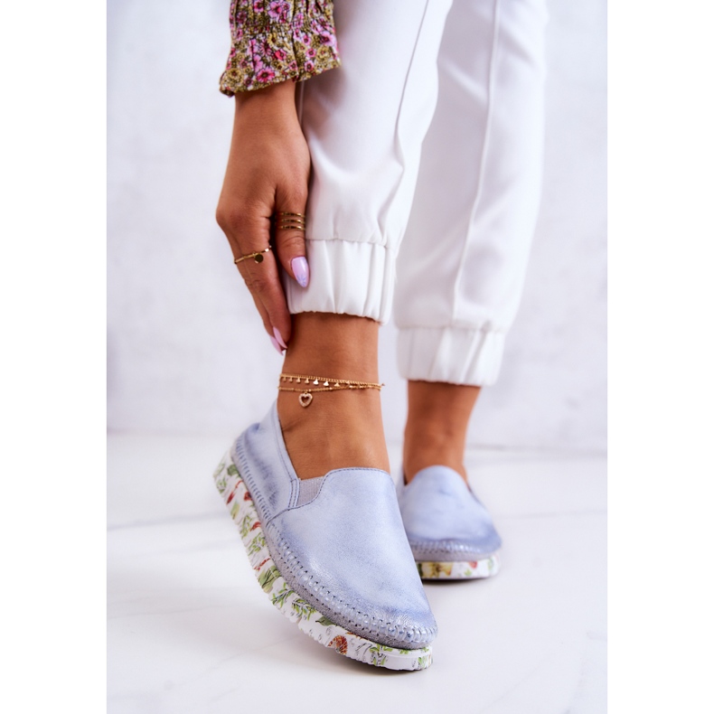 Women's Leather Slip-On Shoes Maciejka 03512-40 Light blue 1 Women's Leather Slip-On Shoes Maciejka 03512-40 Light blue 1