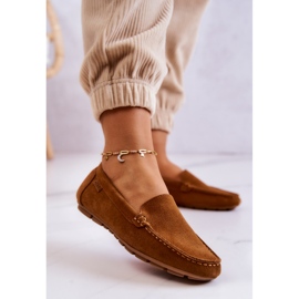 Women's Suede Loafers Big Star JJ274660 Camel brown 1