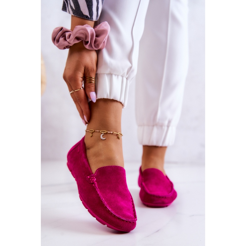 Women's Suede Loafers Big Star JJ274656 Fuchsia pink 1