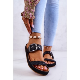 Fashionable slippers with a buckle Big Star JJ274730 Black 2 Fashionable slippers with a buckle Big Star JJ274730 Black 2