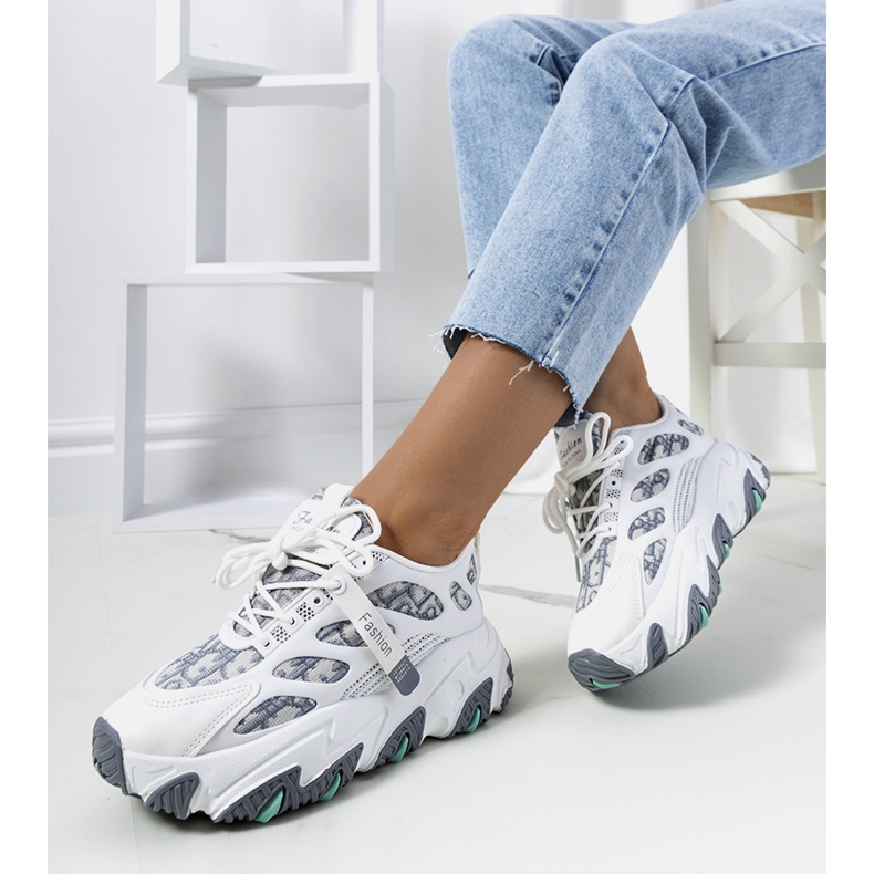 Women's white sneakers from Melsen multicolored 1