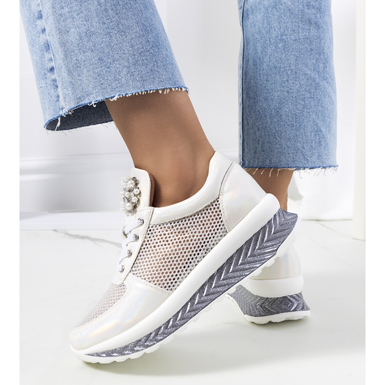 White holographic sneakers from Saggers 2