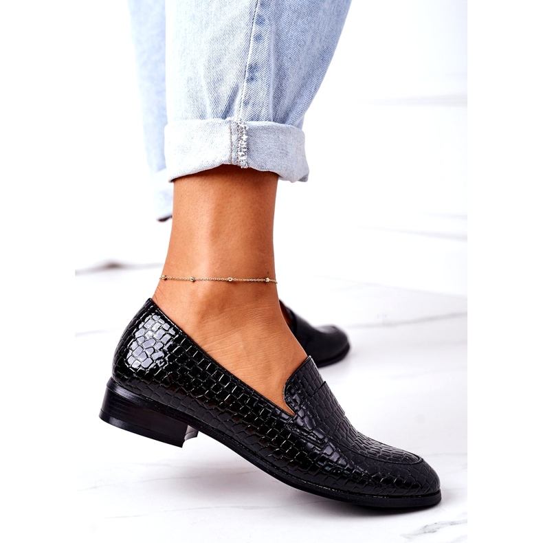 Lacquered Moccasins Vinceza 21-10674 Black 3 Lacquered Moccasins Vinceza 21-10674 Black 3