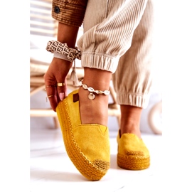 Inna Lesley Yellow Suede Slip On Espadrilles 2