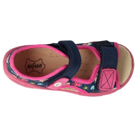 Befado children's shoes pu 065P172 navy blue pink 1