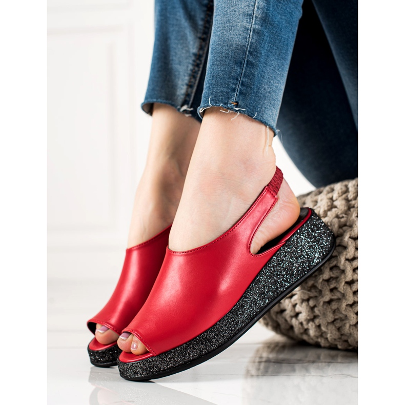 TRENDI Sandals On The Glitter Platform red 2