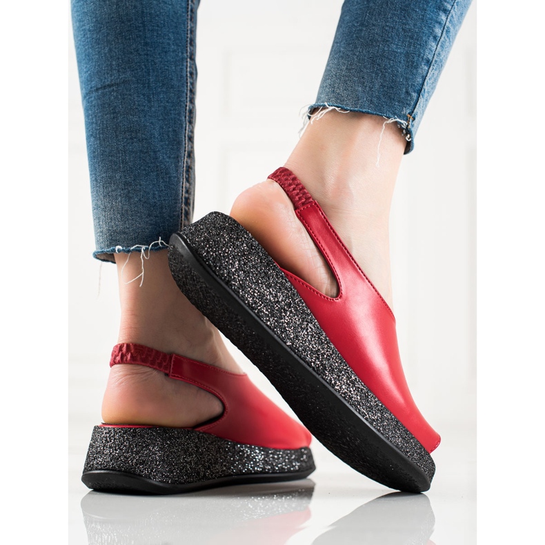 TRENDI Sandals On The Glitter Platform red 1