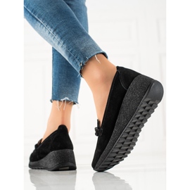 Filippo Leather Brogues On The Platform black 1