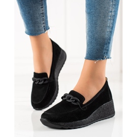 Filippo Leather Brogues On The Platform black 2