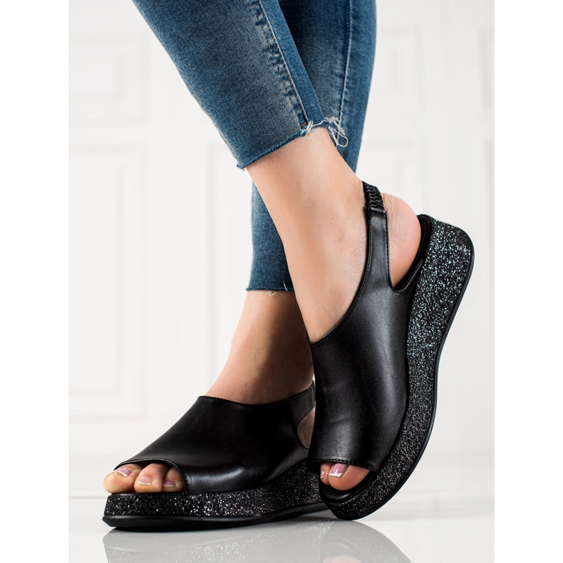 TRENDI Sandals On The Glitter Platform black 2