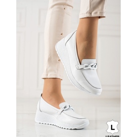 Filippo Leather Brogues On The Platform white 1