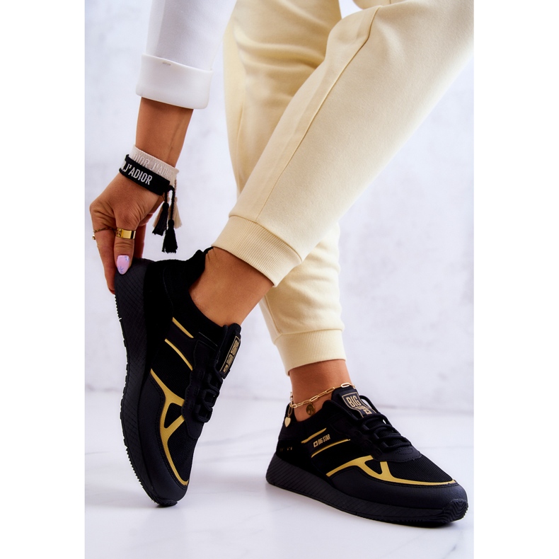 Women's Sneakers Big Star JJ274A195 Black-Gold golden 2 Women's Sneakers Big Star JJ274A195 Black-Gold golden 2