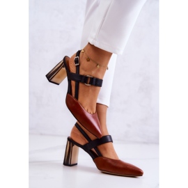Sergio Leone Fashionable leather pumps Maciejka 05498-29 Brown and Black 2 Sergio Leone Fashionable leather pumps Maciejka 05498-29 Brown and Black 2