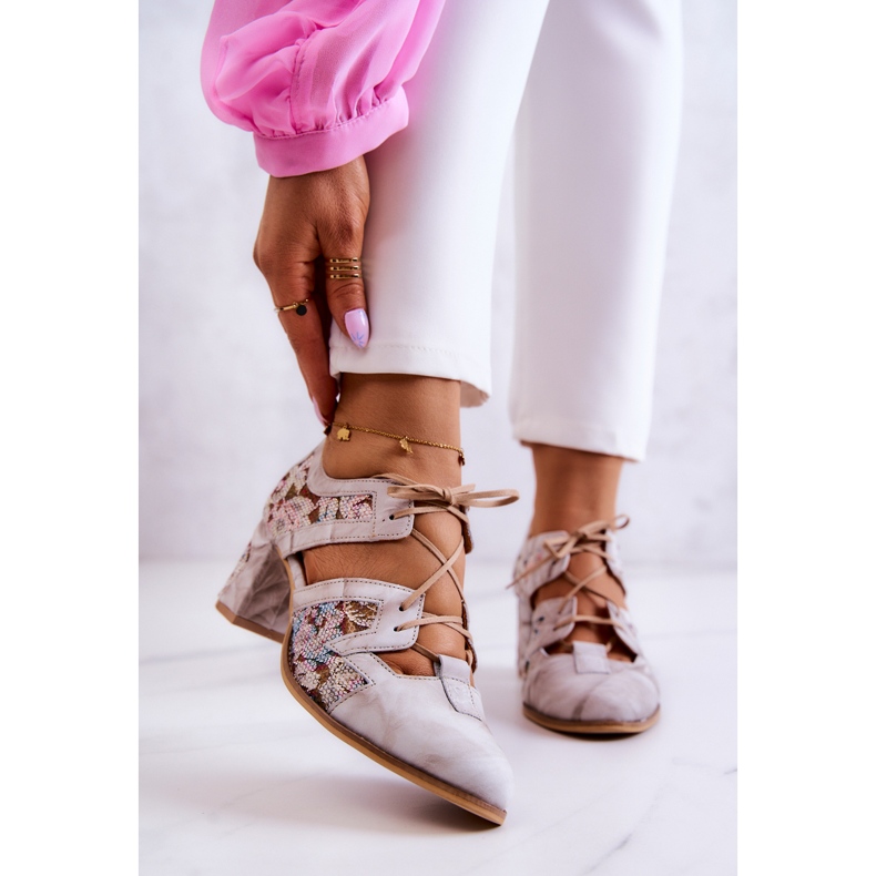 Women's Leather Boots Maciejka 05328-04 Beige 1