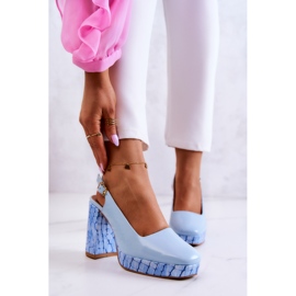Sergio Leone Leather Pumps Maciejka 05441-06 Blue 2