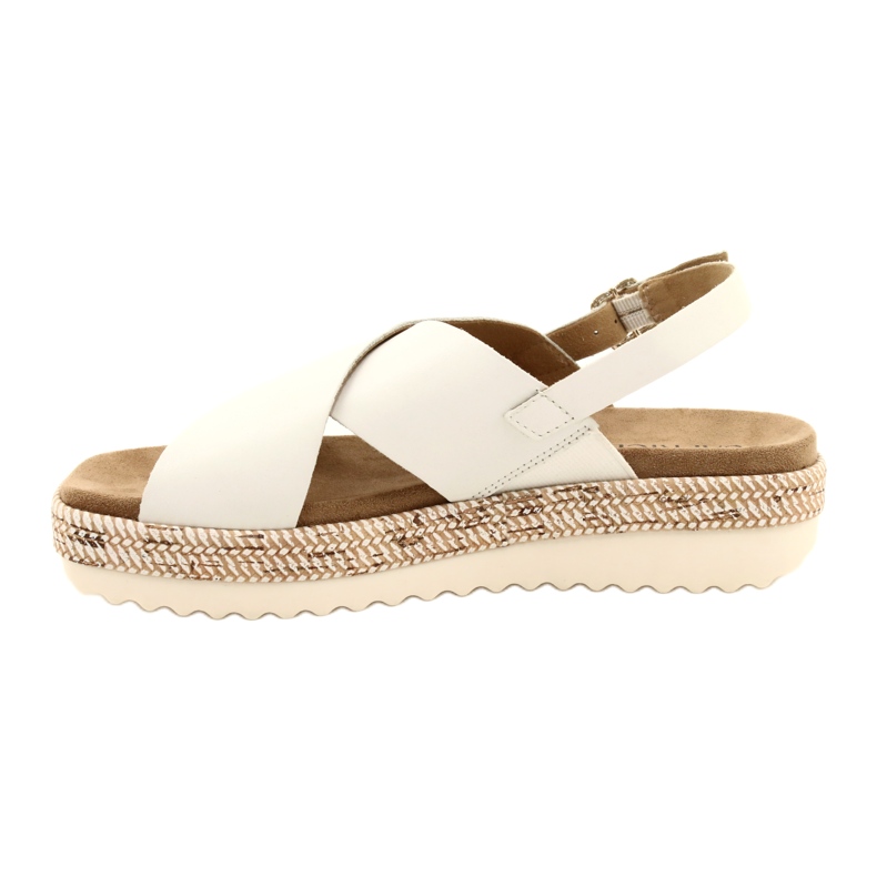 Caprice leather sandals on the platform 9-28712 102 white 1 Caprice leather sandals on the platform 9-28712 102 white 1