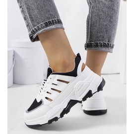 White sneakers with cutouts from Heck black 2