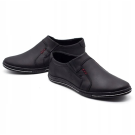 Polbut Men's loafers inserted from leather 334 black 1 Polbut Men's loafers inserted from leather 334 black 1