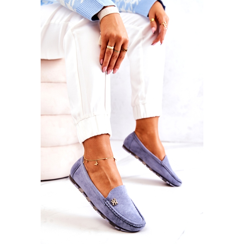 PS1 Women's Suede Loafers Blue Madelyn 3 PS1 Women's Suede Loafers Blue Madelyn 3