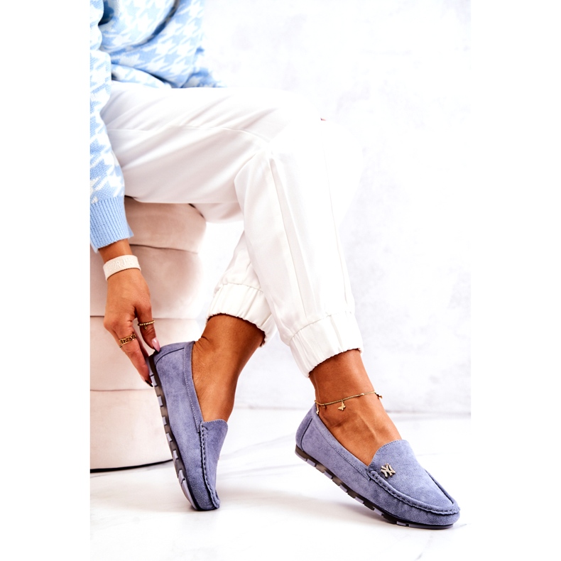 PS1 Women's Suede Loafers Blue Madelyn 2 PS1 Women's Suede Loafers Blue Madelyn 2