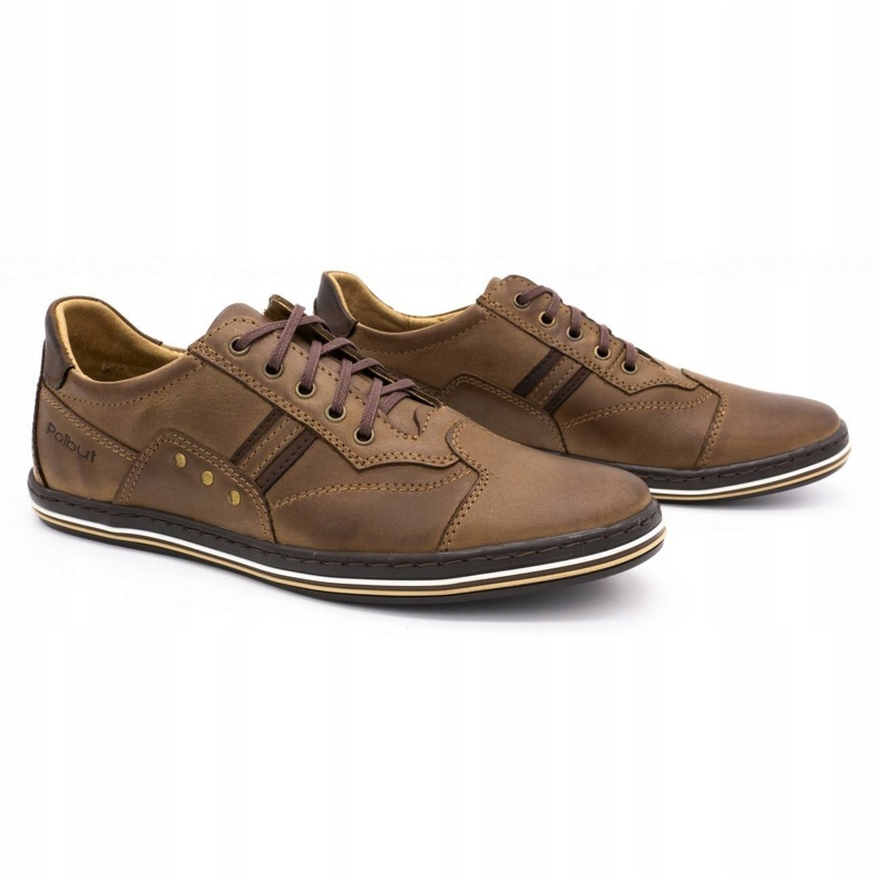 Polbut 1801 brown casual men's shoes 3