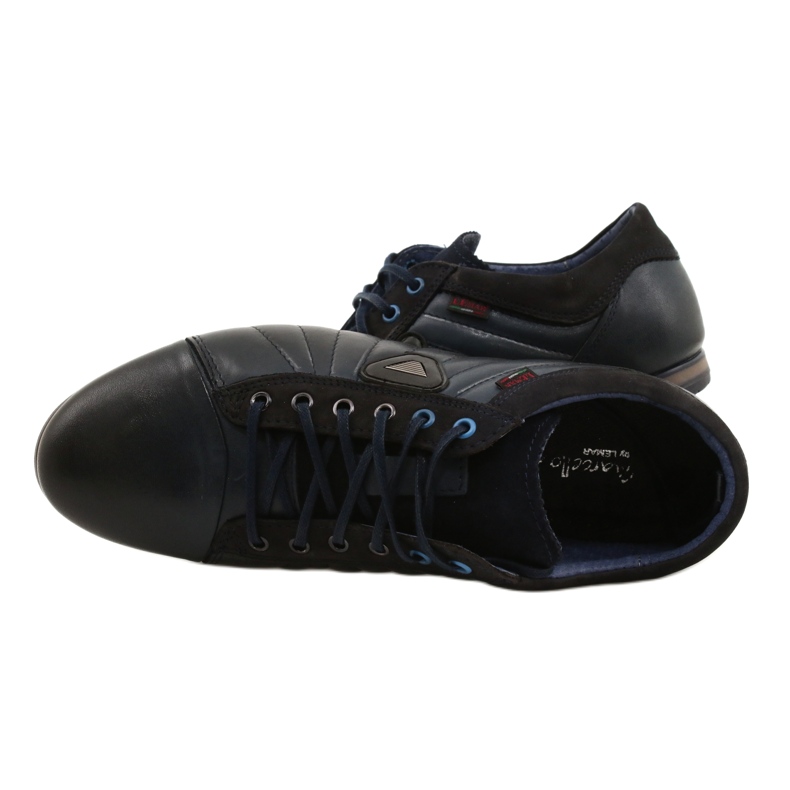 Lemar Men's leather shoes 1615 navy blue 5 Lemar Men's leather shoes 1615 navy blue 5