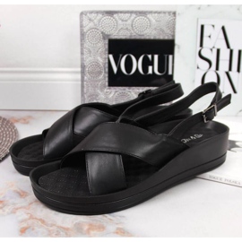 Black Vinceza W JAN117A wedge sandals 2
