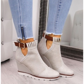 Openwork wedge sneakers Filippo W PAW117A beige 2