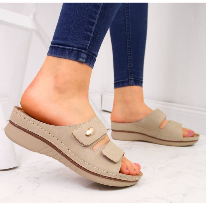 Velcro wedges eVento W EVE224B beige 2